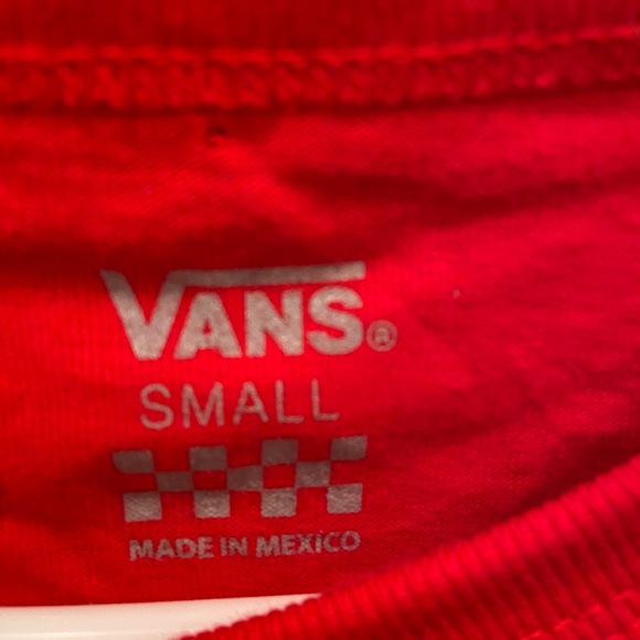 Red Vans Cropped Tee - Picture 3 of 4